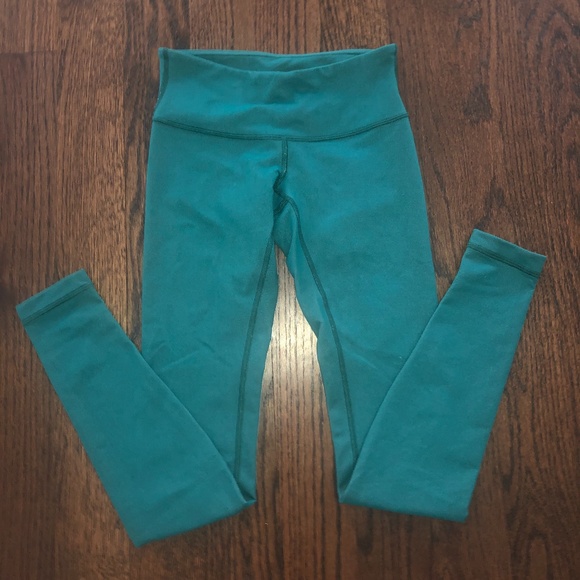 LULULEMON Deep Teal Leggings - Picture 1 of 4